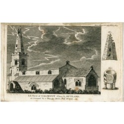 SE View of Caldecot Church, Tutland engraved by J. Cavy from a drawing by J. Jailby