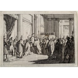 Apertura della Porta Santa da parte del Papa, Giubileo - Stampa antica