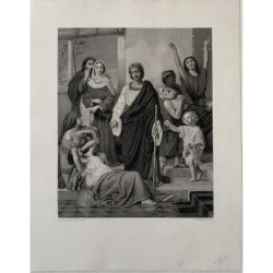Scène religieuse. Peint par William Charles Thomas Dobson. Gravé par Herbert Bourne.