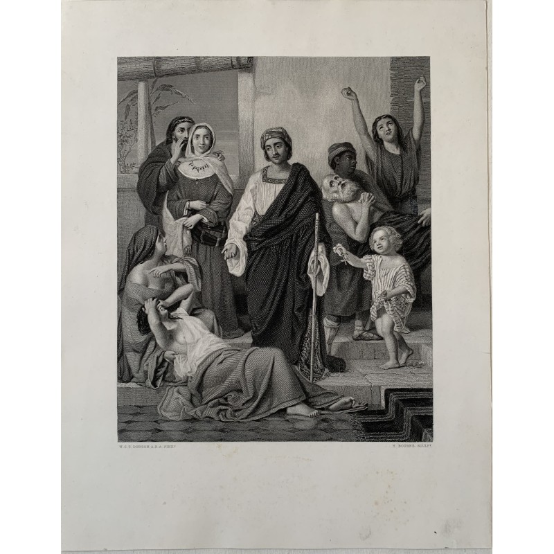Religious scene. Painted by William Charles Thomas Dobson. Engraved by Herbert Bourne.