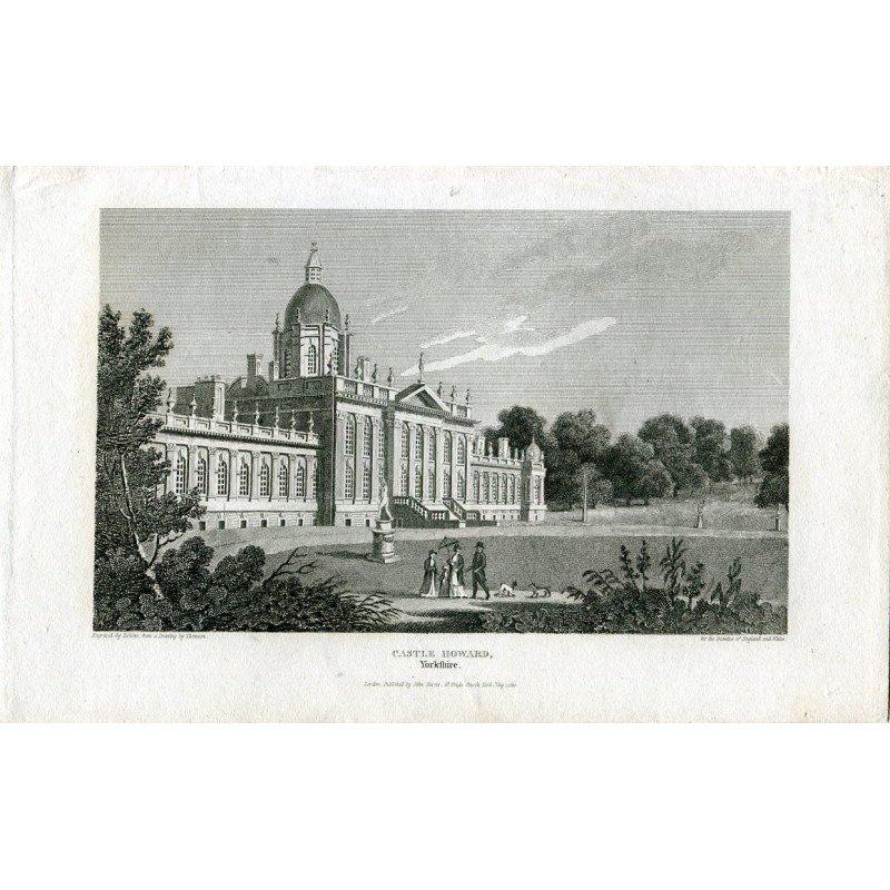 Castle Howard in Yorkshire engraved by Robins from a drawing by Thompson