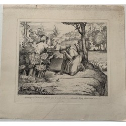 Moïse se couvre le visage en présence de Dieu dans le buisson ardent