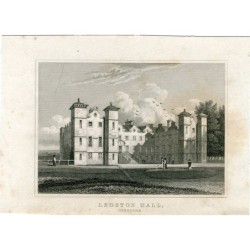 Ledston Hall, Yorkshire, gestochen von J. Lacey nach einem Werk von JP Neale