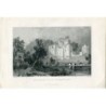 Castello di Brougham, Westmorland, inciso da S. Lacey da un disegno di T. Allom