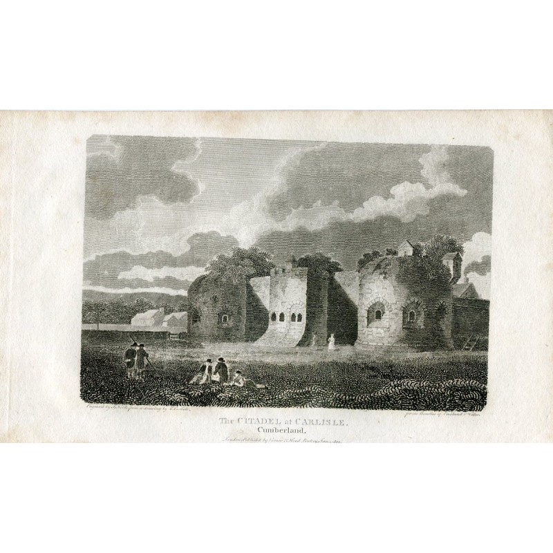 La citadelle de Carlisle gravée par J. Noble d'après un dessin de R. Carlisle