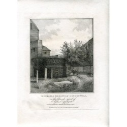 Venerabili resti del Muro di Londra nel cimitero della chiesa di St Giles Cripplegate