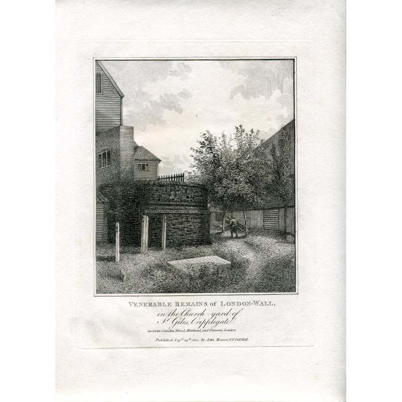 Venerable Remains of London Wall in the Church yard of St Giles Cripplegate