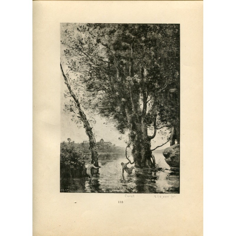 Les Baigneuses des îles Borromées - Photogravure d'après Corot
