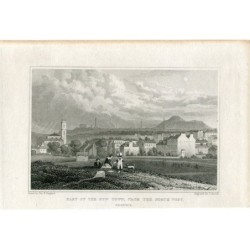 Part of the New Town from the north west recorded by T. Barber. Drawn by Thomas H. Shepherd