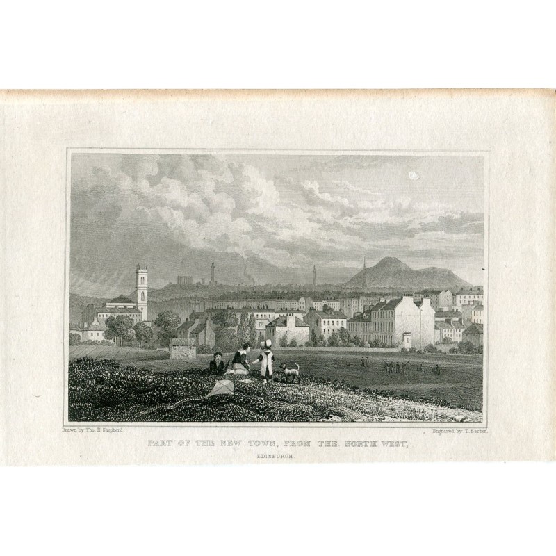 Ein Teil der Neustadt von Nordwesten, aufgenommen von T. Barber. Gezeichnet von Thomas H. Shepherd