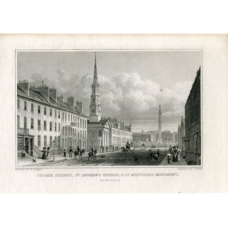 Église Saint-André de George Street, monument de Nelville gravé par T. Barber.