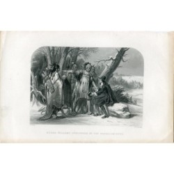 Roger William protetto dai Narragansett (c.1861).