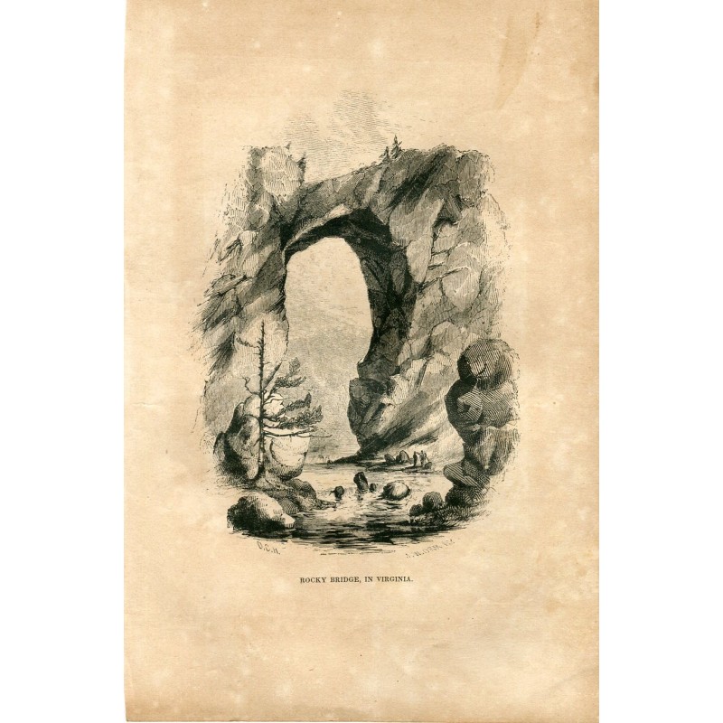 Felsige Brücke in Virginia. John William Orr