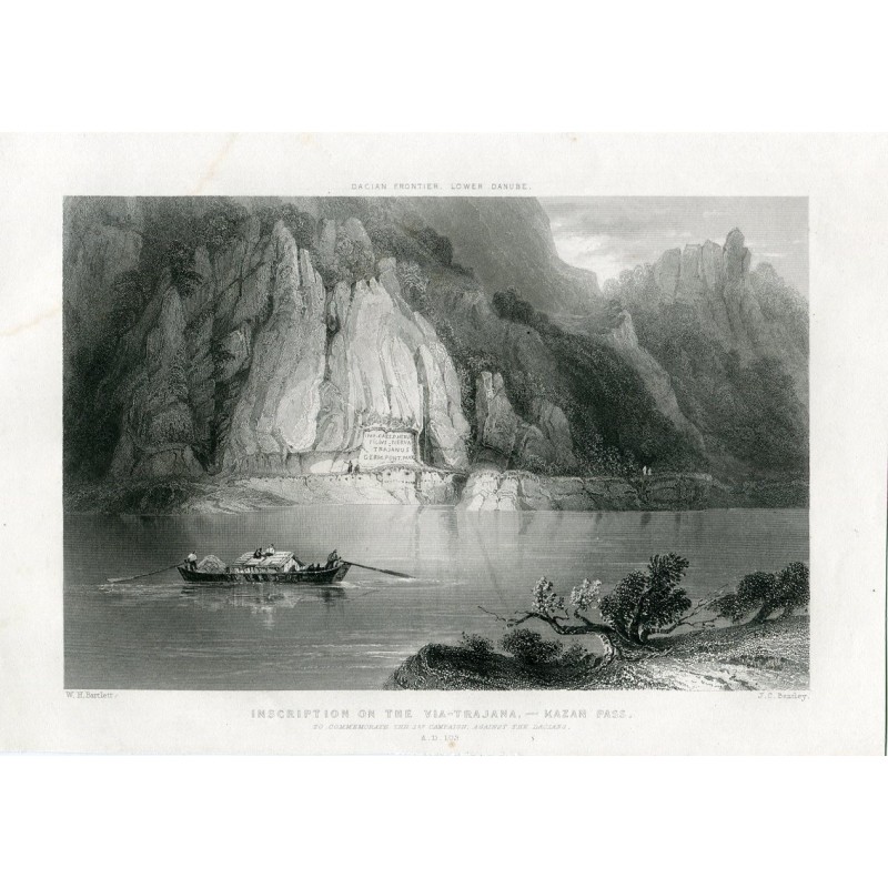 Inscription on the Via Trajana-Kazan Pass engraved by JCBentley