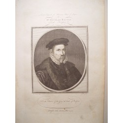 «Sr. Nicolás Bacon, Lord Keeper».Grabado por John Goldar (Oxford1729-Londres1795). Siguiendo la obra de Tadeo Zucchero.