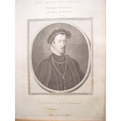 "Thomas Howard Duke of Norfolk". Engraving by John Goldar (Oxford 1729-London 1795). Following the work of Antonio Moro.