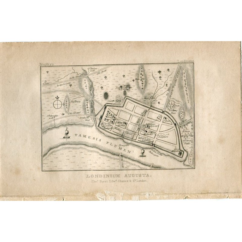 1812. Karte des römischen London (Londinium Augusta)