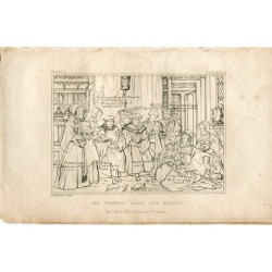 Thomas Moore und Familie - 1829 Kupferstich nach Hans Holbein dem Jüngeren