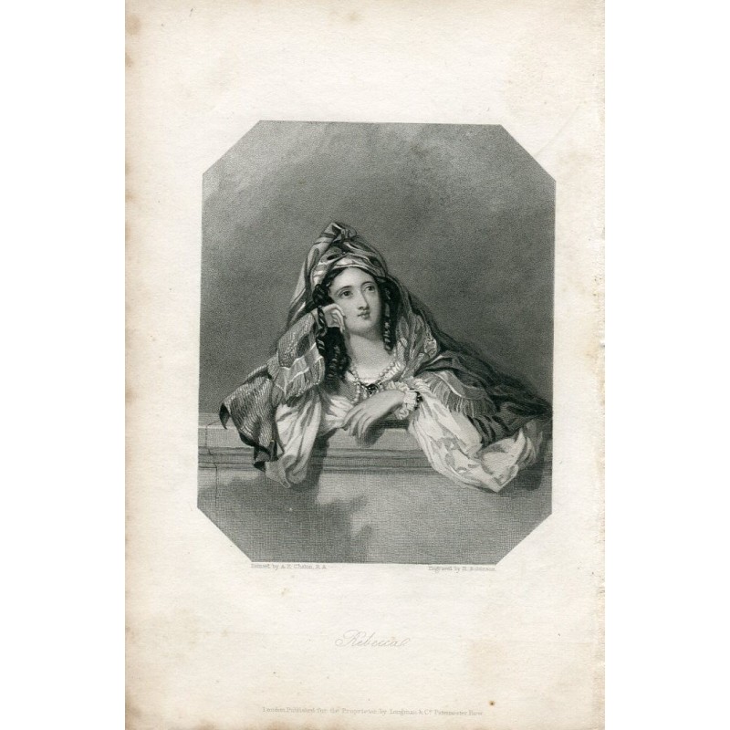 Rebecca gravée par H. Robinson d'après un dessin de AE Chalon RA