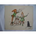 Comic drawing Signed A. Daniels. Dated 1914.