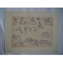 Bullfighting theme Drawing by the painter born in Calatayud Carmen Osés (1898-1961).
