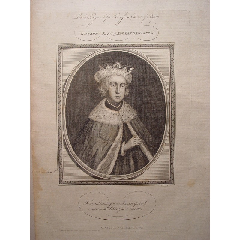 Edward V. King of England and France. Engraving by John Goldar (Oxford 1729-London, 1705).