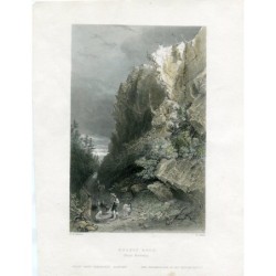 1839. Rocher de la chaire, Montagne Blanche, New Hampshire.