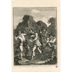 The unfortunate Knight of the Rock meeting Don Quixote engraved by William Hogarth.