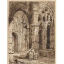 Cathedral portico English watercolor