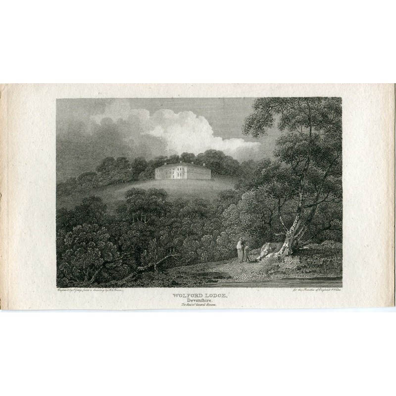 Wolford Lodge incisa da J. Greig da un disegno di PS Munn