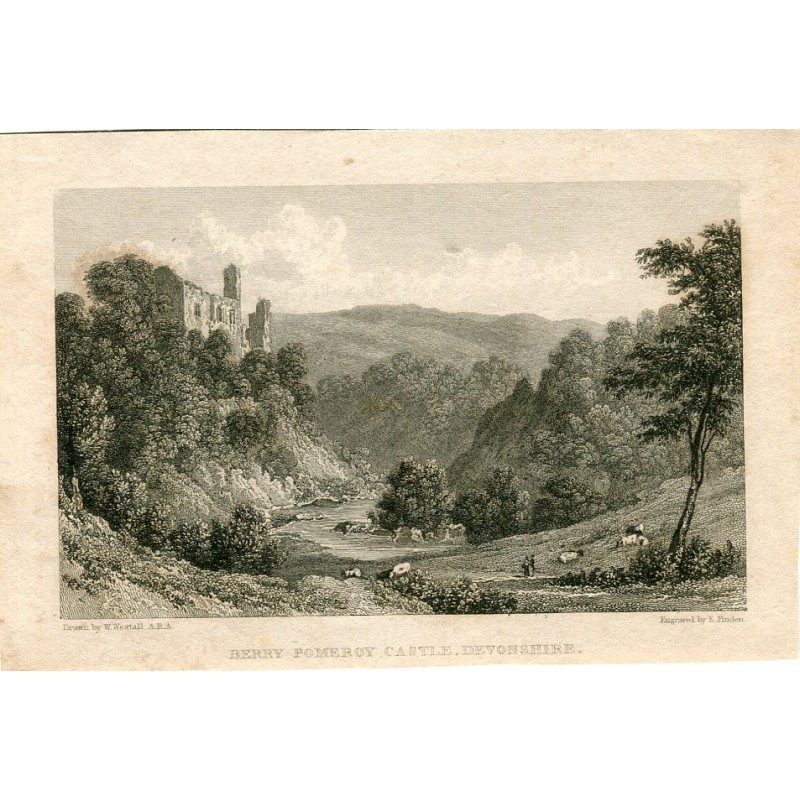Berry Pomeroy Castle, engraved by E. Finden. Drawn by W. Westall.