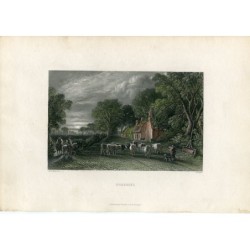 Gravure de Mossgiel par R. Sands en 1840 d'après une œuvre de DO Hill