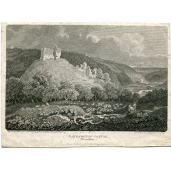 Castello di Oakhampton inciso da A. Birrell da un dipinto di G. Arnald