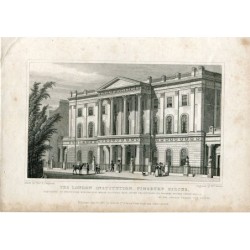 L'istituzione londinese Finsbury Circus incisa da W. Deeble disegnata da H. Shepherd