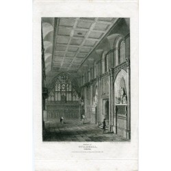 Interior of Guidhall engraved by Lewis from a drawing by J.P. Neale