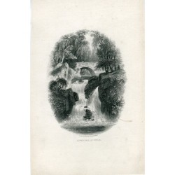 Lower Fall bei Rydal, Stich nach einer Zeichnung von W. Banks