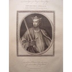 Edward I. King of England. Lord of Ireland & Duke of Aquitaine. Grabado por John Goldar (Oxford,1729-Londres,1795)