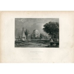 Mausoleum von Burns, Dumfreis, gestochen von W. Forest nach einer Zeichnung von D.O. Hill