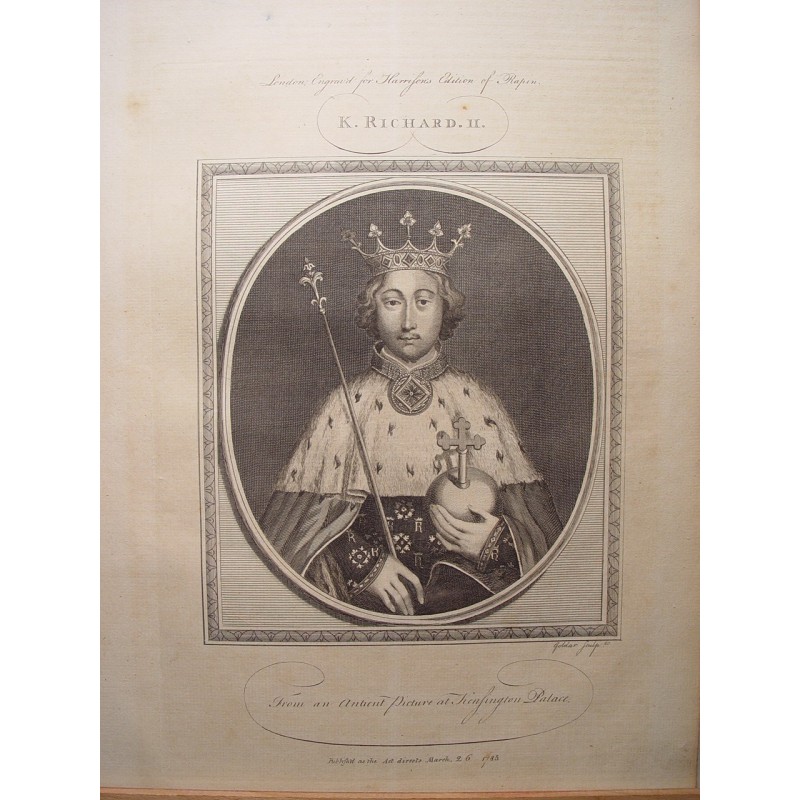 K. Richard II. Kupferstich von John Goldar (Oxford, 1729-London, 1795).