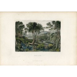 Glen Afton gravé par W. Richardson d'après un dessin de DO Hill