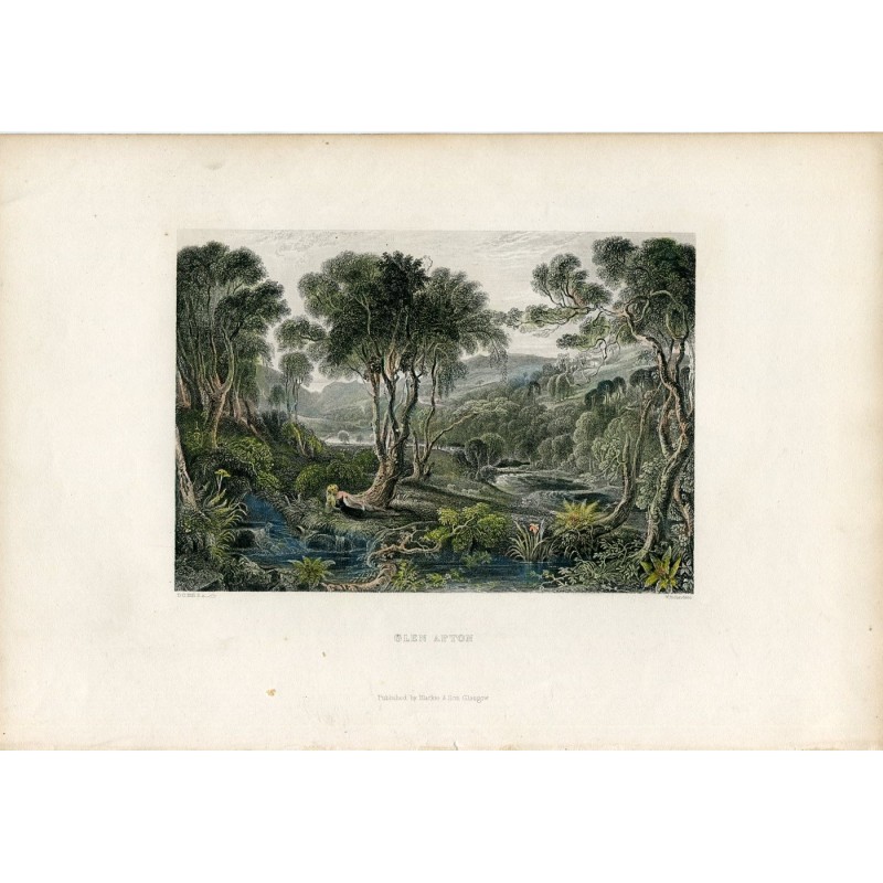 Glen Afton, gestochen von W. Richardson nach einer Zeichnung von DO Hill