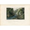 Scène sur le Devon au pont Rumbling gravée par W.Richardson