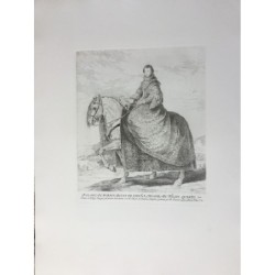 Doña Isabel de Borbón, regina di Spagna, moglie di Filippo IV, incisione di Goya