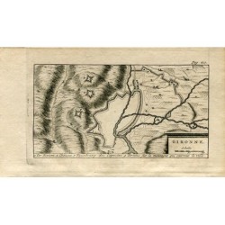 Gérone. Château de Ter Rivière. Fauxbourg des Capucins. Fortins au bord de la montagne