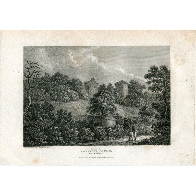 Chartley Castle engraved by Angus from a drawing by W. Carter