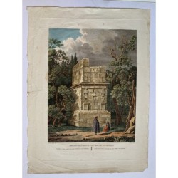 Tomba degli Scipioni, Tarragona - Alexandre Laborde - Stampa antica 1810.