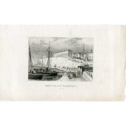 West Cliff Ramsgate, Kent engraving