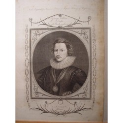 George Villiers, duc de Buckingham. Gravure de George Noble. Peinture de C. Johnson.