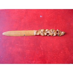 Old wooden letter opener. Beautifully worked handle.