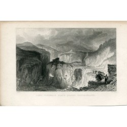 Westmorland.Long Sleddale SlateQuarry engraved by JW Lowry. Drawn by T. Allom